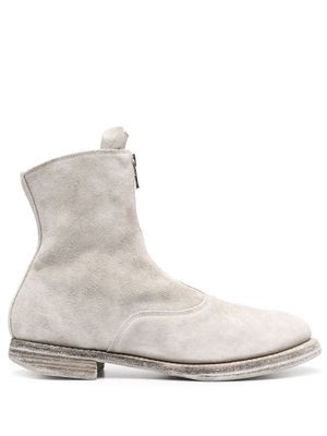 Guidi bottines à fermeture zippée - Gris