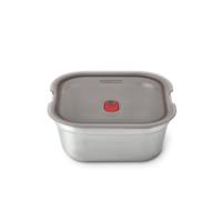 Zwart+Blum Stalen Voedselbox Vierkant - 195x189x77mm - Grijs/Rood
