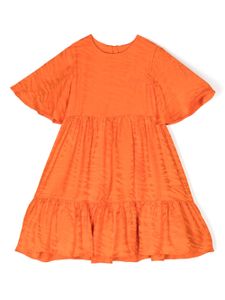 Kenzo Kids robe évasée à imprimé tigre - Orange