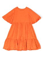 Kenzo Kids robe évasée à imprimé tigre - Orange - thumbnail