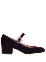 Gianvito Rossi escarpins Mary Ribbon 45 mm en daim - Violet