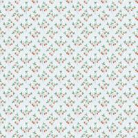 Dutch Wallcoverings Rosenlycka - Strawberries Blue - Blauw/Groen/Rood