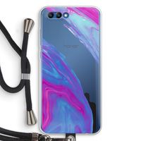 Zweverige regenboog: Honor 10 Transparant Hoesje met koord