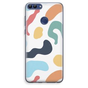 Memphis Shapes Blue: Huawei P Smart (2018) Transparant Hoesje