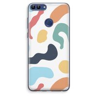 Memphis Shapes Blue: Huawei P Smart (2018) Transparant Hoesje