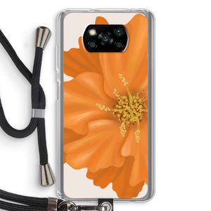 Orange Ellila flower: Xiaomi Poco X3 NFC Transparant Hoesje met koord