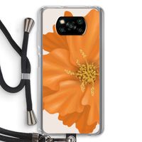 Orange Ellila flower: Xiaomi Poco X3 NFC Transparant Hoesje met koord