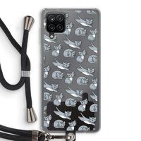 Poezen: Samsung Galaxy A12 Transparant Hoesje met koord Poezen: Samsung Galaxy A12 Transparant Hoesje met koord