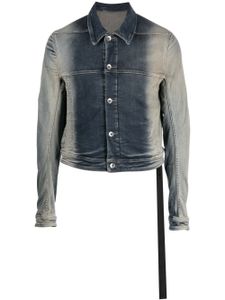 Rick Owens DRKSHDW veste crop à bande logo - Bleu