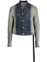 Rick Owens DRKSHDW veste crop à bande logo - Bleu