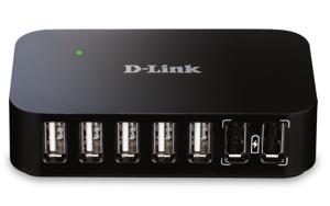 D-Link DUB-H7/E USB 2.0-hub 5 + 2 poorten Met snellaadpoort Zwart