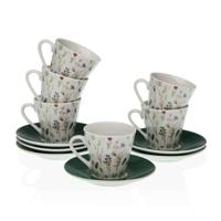 Set van Kopje met Schotel Versa Sansa Porselein 5,8 x 6 x 5,8 cm Koffie (12 Onderdelen) Set van Kopje met Schotel Versa Sansa Porselein 5,8 x 6 x 5,8 cm Koffie (12 Onderdelen)