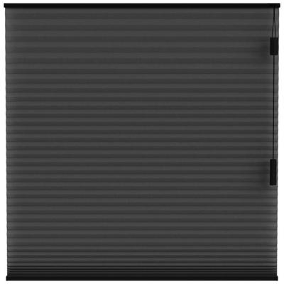 Leen Bakker - Plisségordijn Dubbel 25mm Lichtdoorlatend - (15018) - Polyester - Zwart - 120x10x10 Cm