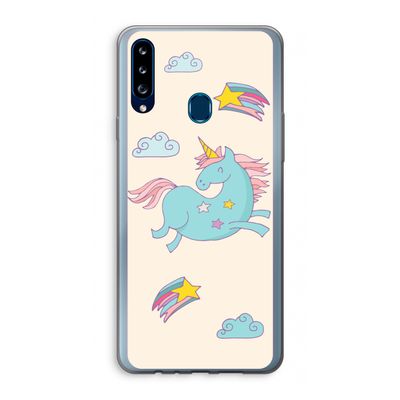 Vliegende eenhoorn: Samsung Galaxy A20s Transparant Hoesje