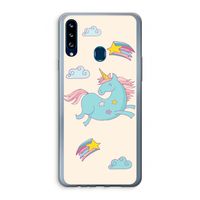 Vliegende eenhoorn: Samsung Galaxy A20s Transparant Hoesje