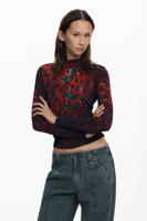 T-shirt bladeren naden - RED - L T-shirt bladeren naden - RED - L