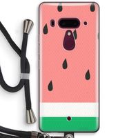 Watermeloen: HTC U12+ Transparant Hoesje met koord