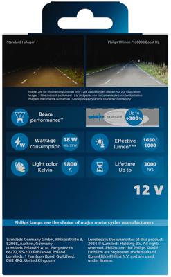 Philips led koplamp "ultinon pro6000 booster". h4 untinon pro 6000 led booster