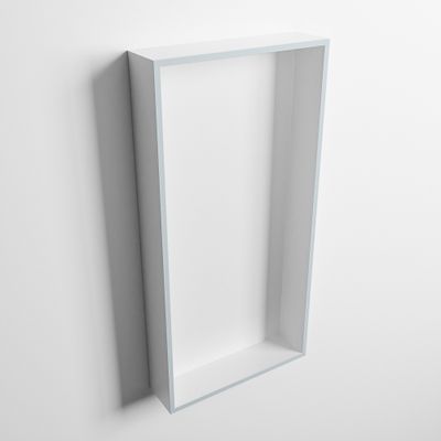MONDIAZ EASY Nis 59,5x29,5cm in solid surface kleur Clay | Talc. 1 vak geschikt voor in- of opbouw