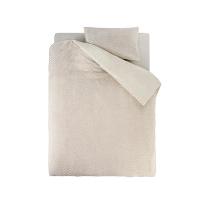 RoyalTextile - Chevron Teddy Dekbedovertrek - Créme - 240 x 220 RoyalTextile - Chevron Teddy Dekbedovertrek - Créme - 240 x 220