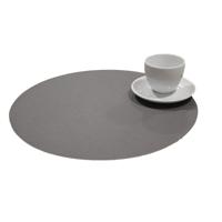 Wicotex Placemats Uni - donker grijs - rond 38 cm - anti slip laag - Teflon coating toplaag