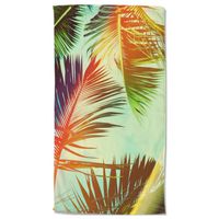 Droomtextiel Palm Bladeren strandlaken - Handdoek 100x180 cm - Heerlijk Zacht - Poly Velours - thumbnail