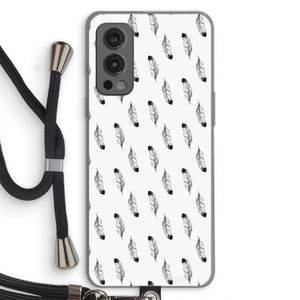 Pluimen: OnePlus Nord 2 5G Transparant Hoesje met koord