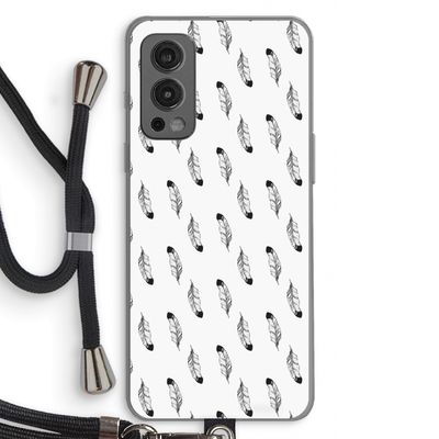 Pluimen: OnePlus Nord 2 5G Transparant Hoesje met koord