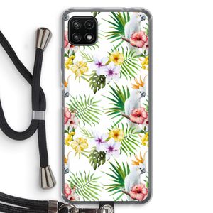 Gele kuif: Samsung Galaxy A22 5G Transparant Hoesje met koord