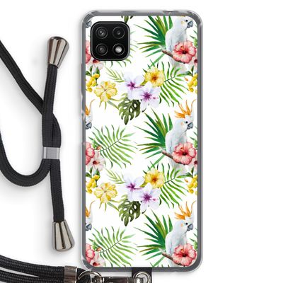 Gele kuif: Samsung Galaxy A22 5G Transparant Hoesje met koord