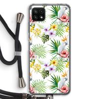 Gele kuif: Samsung Galaxy A22 5G Transparant Hoesje met koord Gele kuif: Samsung Galaxy A22 5G Transparant Hoesje met koord