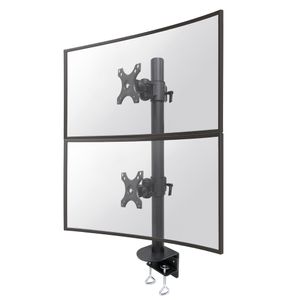 Neomounts FPMA-D960DVBLACKPLUS flat panel bureau steun 124,5 cm (49 ) Klem Zwart