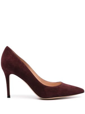 Gianvito Rossi escarpins en daim à bout pointu 90 mm - Marron