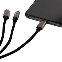 Dörr 977011 USB-kabel 1,2 m USB A USB C/Micro-USB B/Lightning Zwart - thumbnail