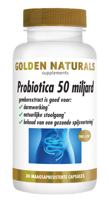 Golden Naturals Supplementen Probiotica Strong 50 Miljard 30Capsules Golden Naturals Supplementen Probiotica Strong 50 Miljard 30Capsules