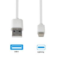 Grab ‘n Go Lightning naar USB-A kabel 2m (non MFi) - Wit - thumbnail