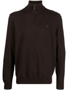 Polo Ralph Lauren pull en laine à col montant - Marron