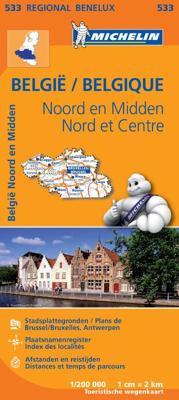 Michelin Wegenkaart 533 België Noord en Midden (Paperback)