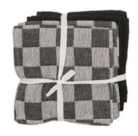 HEMA Thee-en Keukendoeken - Katoen - Zwart - 4 Stuks (zwart) - thumbnail