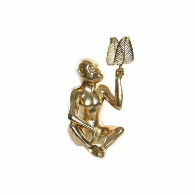 Decoratieve figuren DKD Home Decor Gouden Hars Aap (27 x 25 x 43.5 cm)