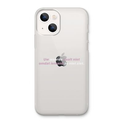 uw waarde daalt niet: iPhone 13 Transparant Hoesje