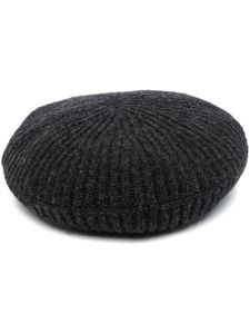 GANNI béret en maille nervurée - Noir