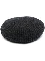 GANNI béret en maille nervurée - Noir