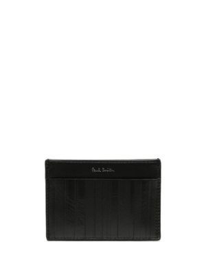 Paul Smith porte-cartes Shadow-Stripe en cuir - Noir
