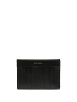 Paul Smith porte-cartes Shadow-Stripe en cuir - Noir