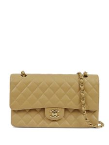 CHANEL Pre-Owned sac porté épaule Double Flap médium (2003) - Tons neutres