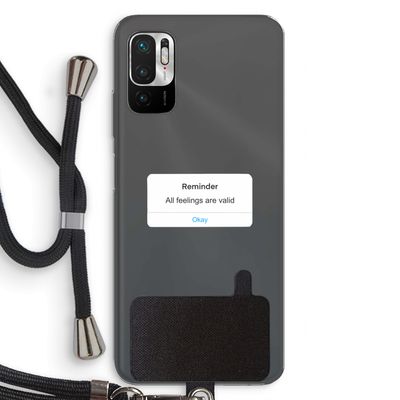 Reminder: Xiaomi Redmi Note 10 5G Transparant Hoesje met koord