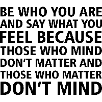 Be who you are - Muursticker - thumbnail