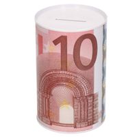 Metalen spaarpot 10 euro biljet 8 x 15 cm   -
