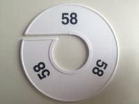 Maatring 11 cm wit/zwart 58